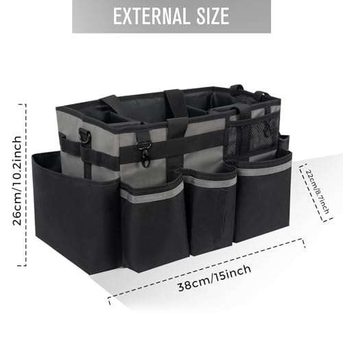 SCAVATA Wearable Cleaning Caddy, Cleaning Caddy Supplies Organizer with Handle & Shoulder Straps for Housekeepers, Under S...