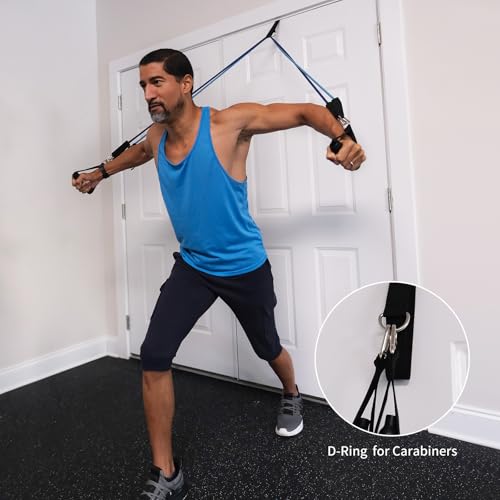 Resistance Bands Set with Separate Outdoor Anchor, KAKICLAY Exercise Bands for Indoor and Ourdoor Use, Versatile Resistanc...