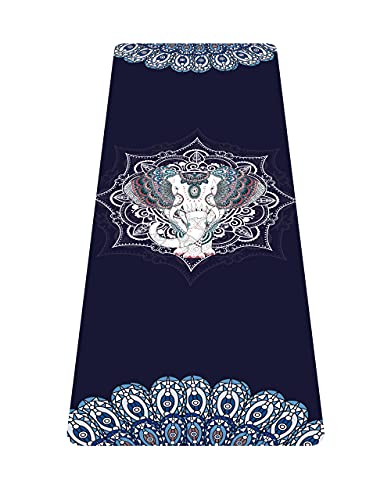 nuveti Printed Travel Yoga Mat-1/16 Inch Thick Non Slip Fitness Workout Mat with Carrying Bag, Foldable Lightweight Suede...
