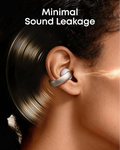 Soundcore AeroClip by Anker, Open-Ear Earbuds, Clip-On Headphones, Adaptive Comfort, Clear Calls with 4 Mics and AI, Stabl...