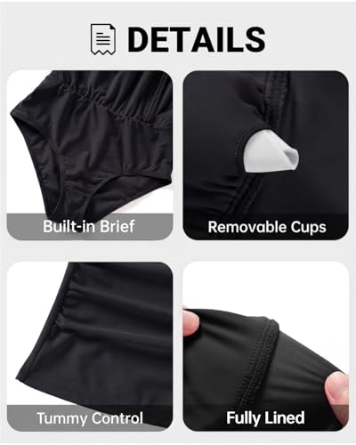 Women Tankini Swimsuits with Skirt - Two Piece Tummy Control Bathing Suit Halter V Neck 2025 Swimwear