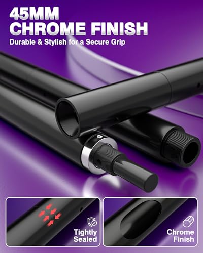 PYY Dance Pole for Home - Adjustable & Portable Dance Pole for Gym Studio Pub, Chrome Finish, Spinning & Static Modes, No ...