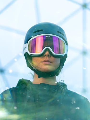 Giro Women's and Youth Moxie Ski and Snowboard Goggles - Light Mineral Thirds Strap with Amber Gold/Yellow Lenses