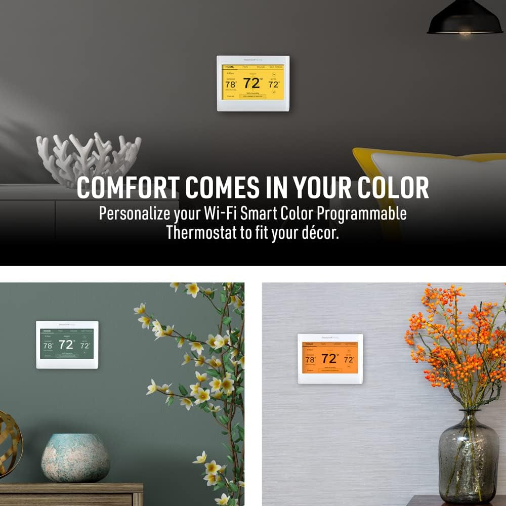 RTH9600WF Smart Color Thermostat ENERGY STAR Wi-Fi Programmable Touchscreen Alexa Ready - C-Wire Required