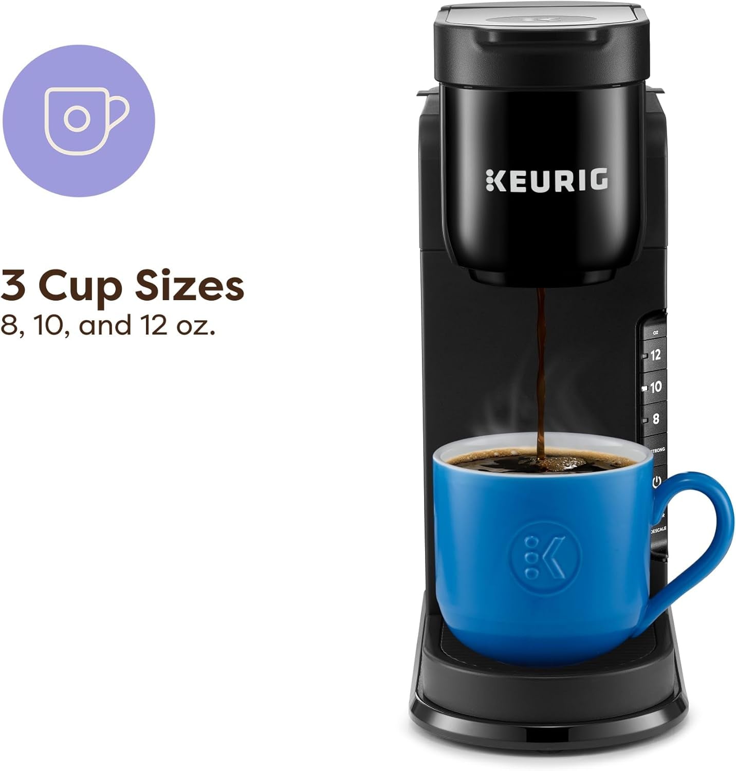 K-Express Single Serve Coffee Maker – Strong Brew Option, 42Oz Reservoir, Sleek Design for Holiday Hosting & Gifting, Black