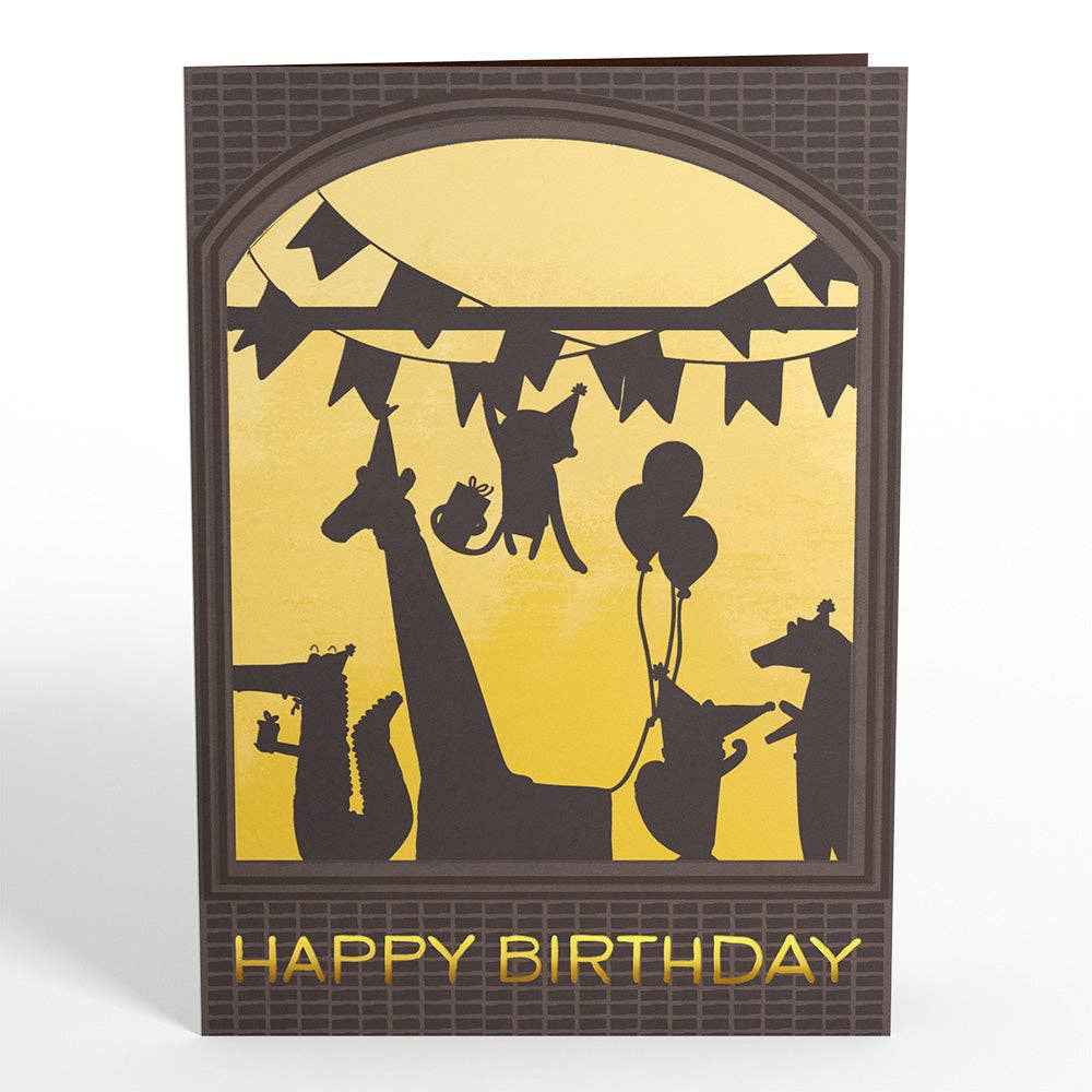 5x7" Party Animals Birthday Pop-Up Card