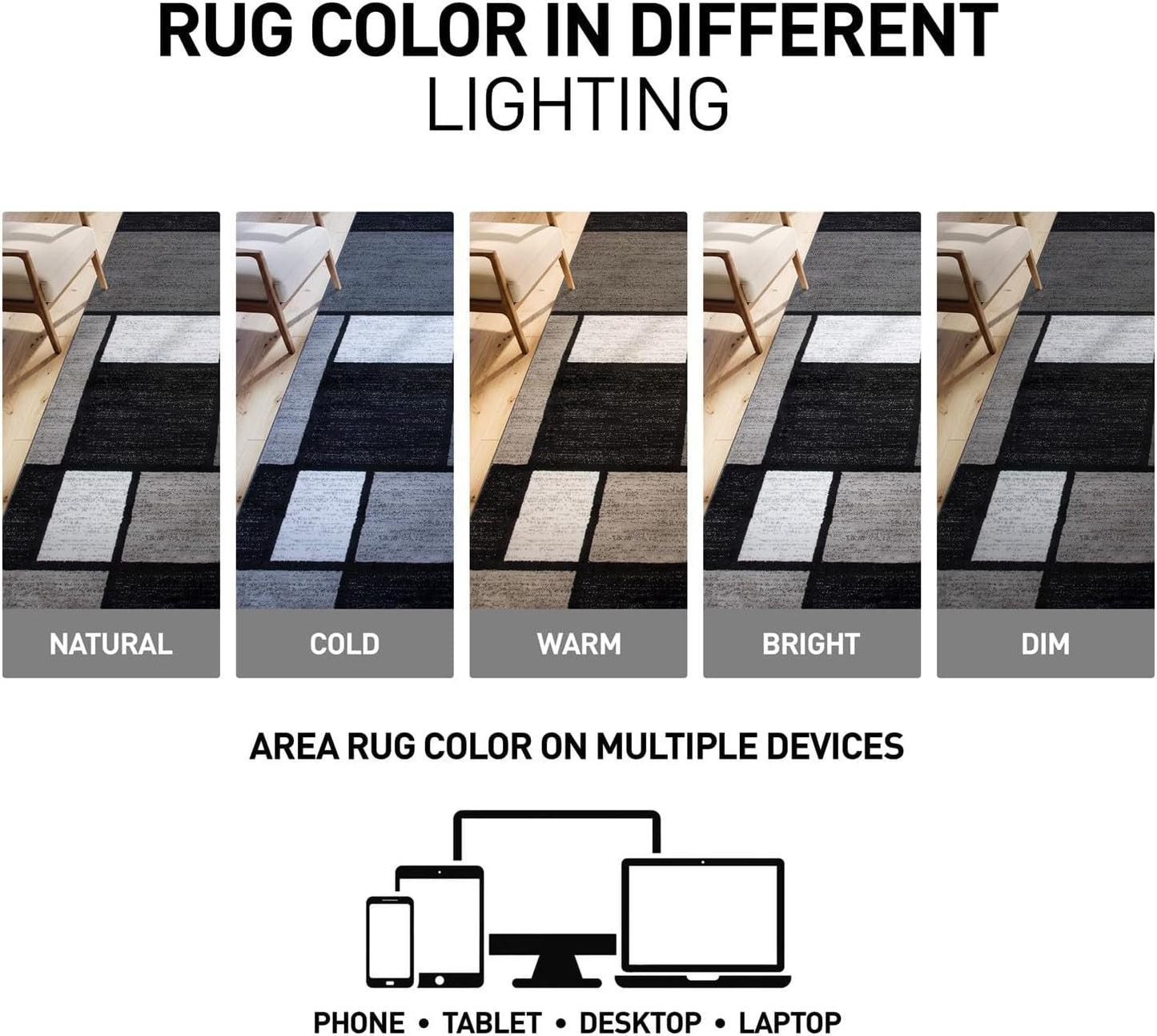Contemporary Modern Boxes for Home Office,Living Room,Bedroom,Kitchen Non-Shedding Area Rug 7' 10" X 10' 2" Gray