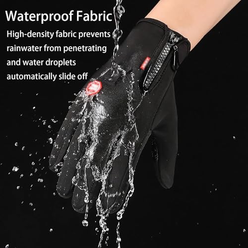 Zureto Cozy Season Gloves for Women Men, Thermal Winter Gloves Touchscreen Waterproof for Cold Weather Work Cycling Runnin...