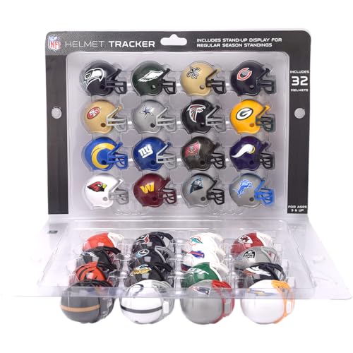 Riddell 32 Piece NFL Helmet Tracker Set - Gumball Size Helmets - All NFL Current Logo's - New 2024 Set