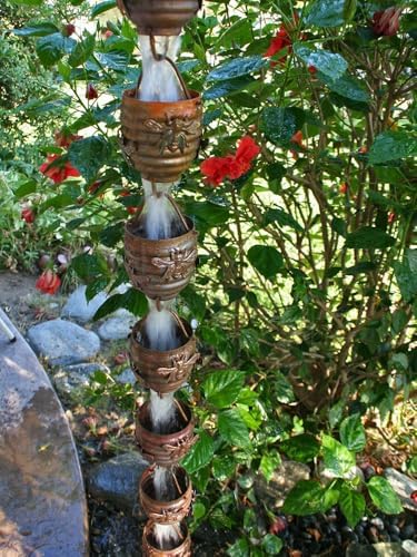 Nutshell Stores Honeybee & Hive Copper Rain Chain - Copper - 8 Feet