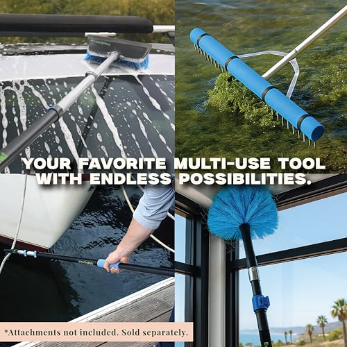 EVERSPROUT Pro Pole, 5-to-12 Foot Heavy Duty Extension Pole (3-Stage), Lightweight Anodized Aluminum, Telescoping Pole - F...
