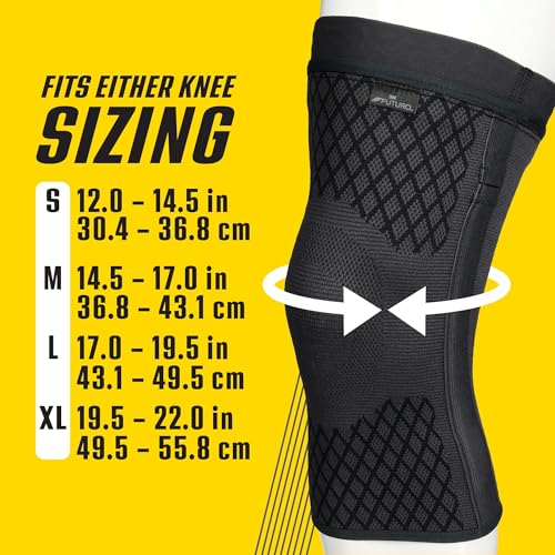 FUTURO Premium Compression Knee Sleeve with Stabilizers, Removable Stabilizers, Advanced Customizable Compression Sleeve, ...