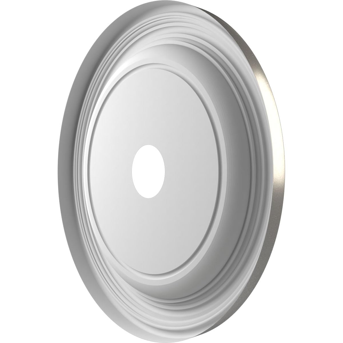 Ekena Millwork 22Od X 3 1/2Id X 1 1/2P Traditional Thermoformed Pvc Ceiling Medallion (Fits Canopies Up To 13 1/2), Aged Dark St