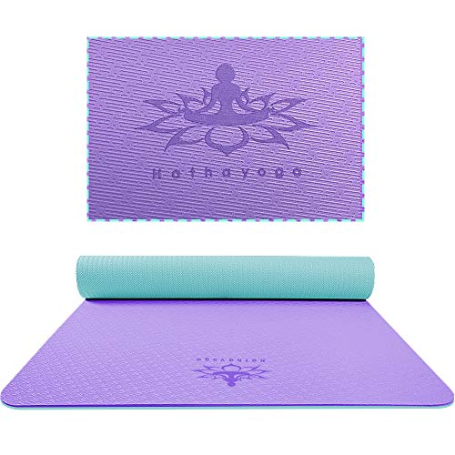 Hatha Yoga Extra Thick TPE Yoga Mat - 72"x 32" Thickness 1/2 Inch -Eco Friendly SGS Certified - With High Density Anti-Tea...