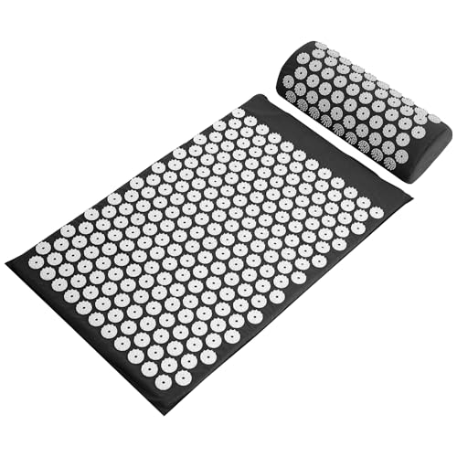Fitvids Acupressure Mat and Pillow Set for Back/Neck Pain, Acupuncture Products to Relieve Muscle Fatigue, Improve Insomni...