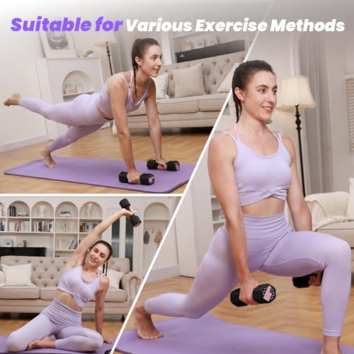 Zempox Adjustable Dumbbell Set of 2, 4 in 1 Hand Weights for Women at Home, 5 lb Weights Dumbbells set of 2, Each 2lb 3lb ...