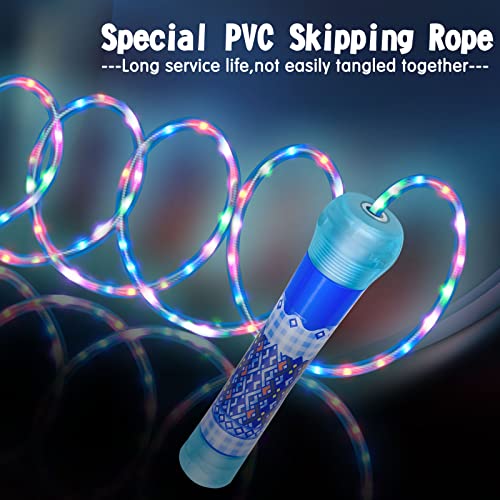 Led Jump Rope for Girls Kids -Glowing Jump Ropes Flashing Colorful Exercise Skipping rope Light Up Luminous Adjustable Ski...