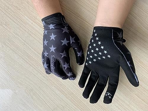 EXCEREY American Flag Style Cycling Gloves Mountain Bike Gloves with Gel Padding Breathable Mesh for Men/Women All-Season ...