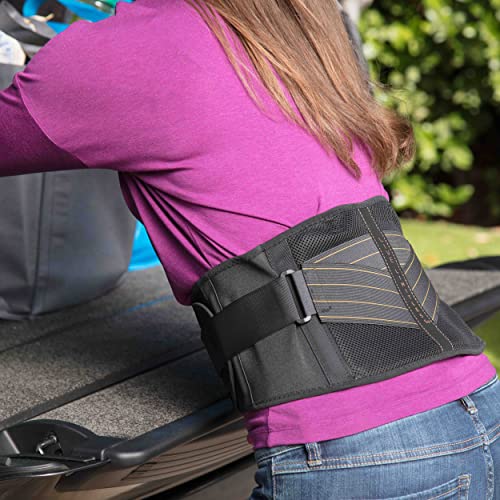 Copper Fit Unisex Adult Rapid Relief Back Support Brace with Hot/Cold Therapy, Black, Adjustable