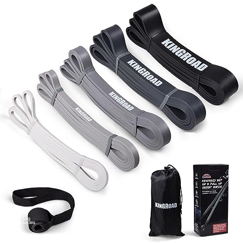 Resistance Band Pull Up Assistance Bands,Set of 5 Resistance Heavy Duty Exercise Stretch Fitness Bands for Stretching Powe...