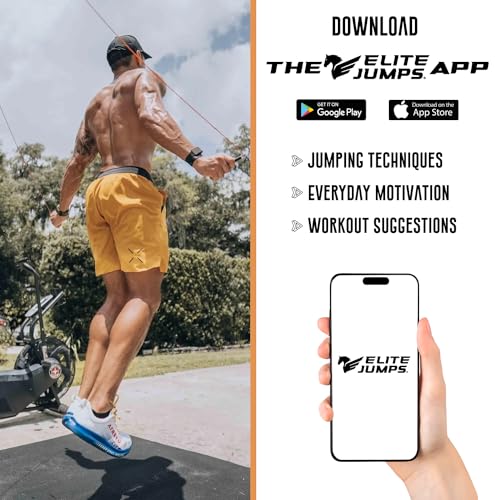 Elite Jumps Adult Core Beaded Jump Rope For Fitness - Workout Jump Rope - Beaded Fitness Skip Rope for Exercise Unbreakabl...