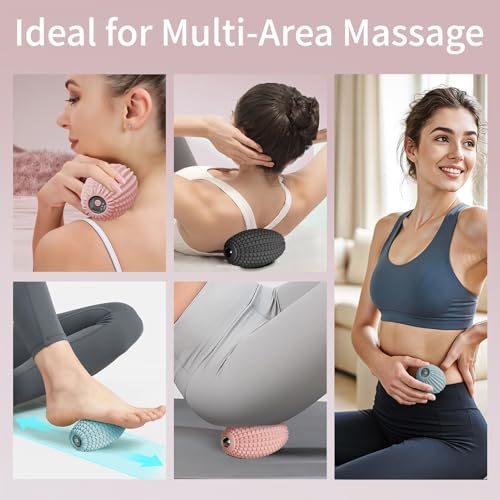 JIEJUNJIE Vibrating Massage Ball for Full Body Relaxation, Silicone Trigger Point Massager Ball for Back, Neck, Foot, Musc...