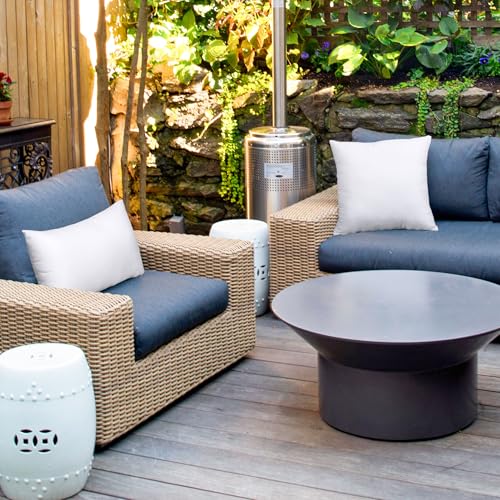Utopia Bedding Outdoor Pillow Inserts 18 x 18 Inches (Pack of 2, White), Water Resistant Garden Throw Pillows for Patio an...