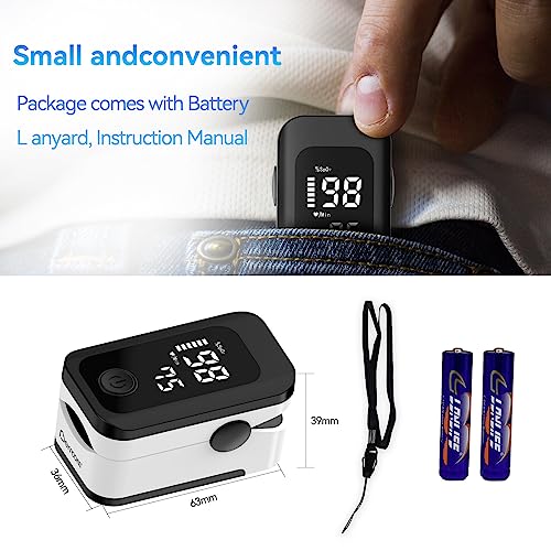 Berrcom Fingertip Pulse Oximeter, Blood Oxygen Saturation Monitor with Accurate SpO2 & Pulse Rate & Fast Readings, LED Dis...