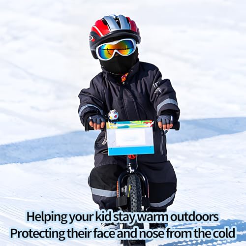 Pukavt 1-3 Pack Kids Balaclava Ski Mask for Boys and Girls, UV Protection Windproof Scarf for Winter Snowboard Cycling