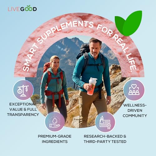 LiveGood Hydration Amplifier Watermelon, Electrolyte Powder with Minerals for Hydration, Energy, Mental Focus and Muscle S...