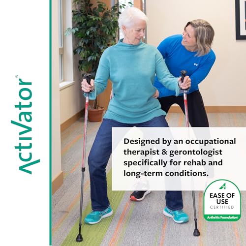 Urban Poling ACTIVATOR® Walking Poles for Balance and Rehabilitation – 1 Pair – Ergonomic CoreGrip™ Handles – Adjustable, ...