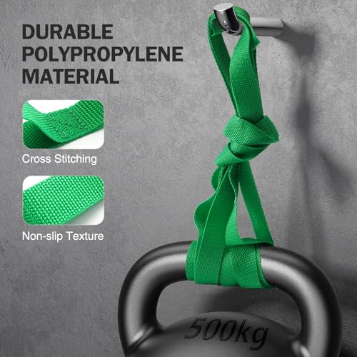 Stretching Strap Yoga Straps for Physical Therapy, 10 Loops Non-Elastic Stretch Band for Pilates, Flexibility, Exercise an...
