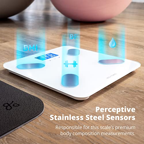Greater Goods WiFi Bathroom Scale, Measures Weight, BMI, Body Fat, Muscle Mass, and Water Percentage, Upto 8 Users, 400 Ib...