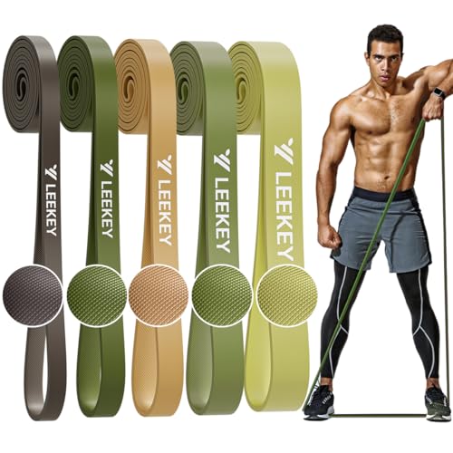 LEEKEY Resistance Bands, Exercise Bands with Bag,Rubber Pull Up Assist Bands - Bands for Working Out,Band for Men and Wome...