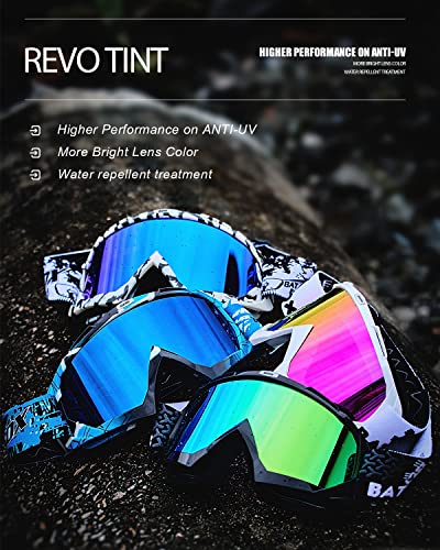 BATFOX Dirt Bike ATV Goggles Motorcycle Gear Riding Motocross Dirtbike 4-Wheeler MX DH Accessories Goggles Glasses for Men...