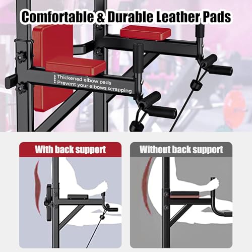 Tappio Power Tower Pull Up Bar for Home Gym, Multi Functional Pull Up Bar Stand Dip Bar Station, Adjustable Height Workout...