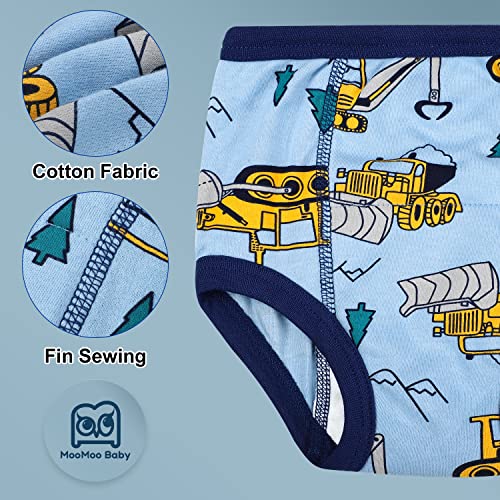 MooMoo Baby Potty Training Underwear 10 Packs Absorbent Toddler Training Pants for Boys and Girls Cotton Pee Pants 2T-9T
