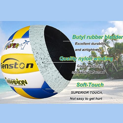 Senston Volleyball Official Size 5 - Waterproof Indoor/Outdoor Soft Volleyball for Kids Youth Adults,Beach Play, Game,Gym,...