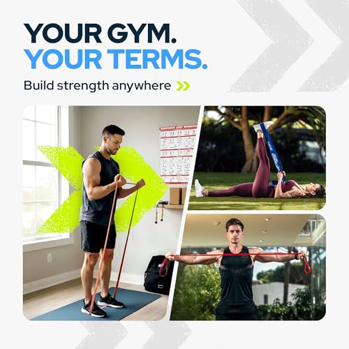 Pull Up Assistance Resistance Bands - Long Loop Power Bands for Men and Women - Strength Power Flexibility Training at Hom...
