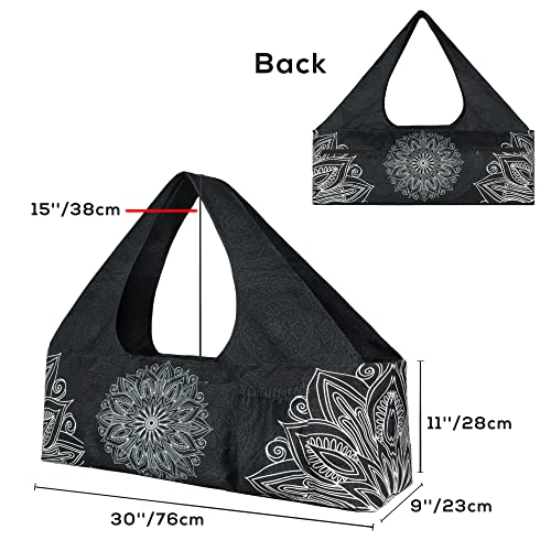 Yoga Mat Bag - Large Yoga Bag with Yoga Mat Strap, Zipper and Pockets - Yoga Bags and Carriers Fits All Your Stuff - Perso...