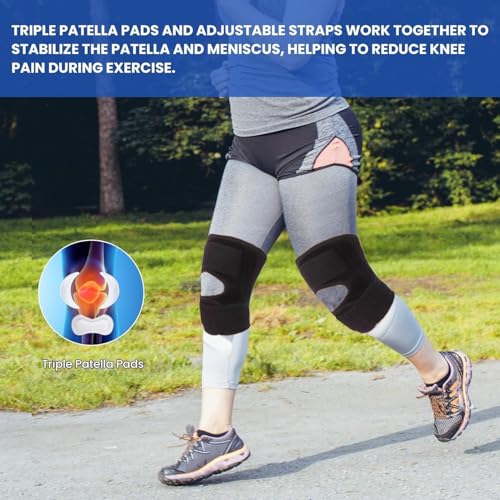 Mjajcnnae Knee Brace for Women & Men, Knee Brace for Meniscus Tear, Knee Pain Relief, Arthritis, Compression Knee Support ...