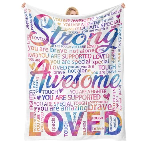 Vibrant Blanket for Women Men - Super Soft Hug Throw for Boys & Girls, Inspirational Get Well Gift After Surgery or Illnes...