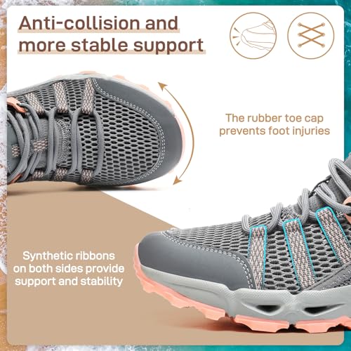 ziitop Womens Hiking Water Shoes for Women Quick Dry Outdoor Sport Sneakers Non Slip Lightweight Breathable Summer Trekkin...