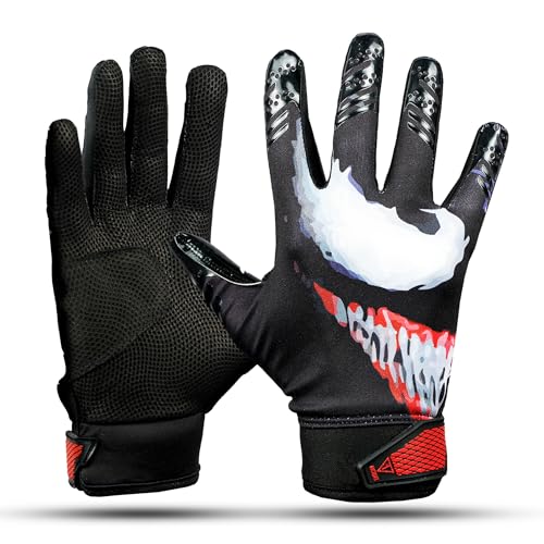 TAQCHA Villain Baseball Batting Gloves - Pittard Grip Skin Tight Adult Batting Gloves - Enhanced Performance Batting Glove...