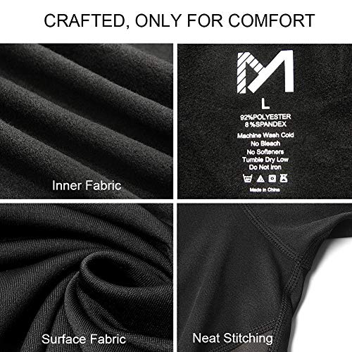 MEETYOO Thermal Underwear for Men, Winter Gear Long Johns Base Layer Top and Bottom Set for Skiing Running