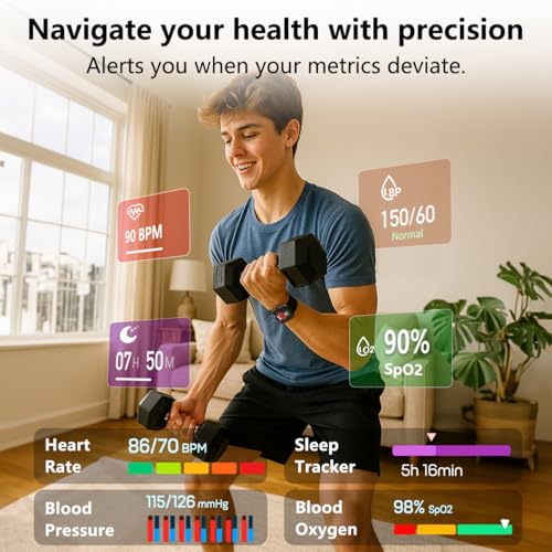 MorePro Smart Watch (Answer/Make Call), 1.83” Health Fitness Watch with Heart Rate, Blood Pressure,SpO2 and Sleep Monitor,...