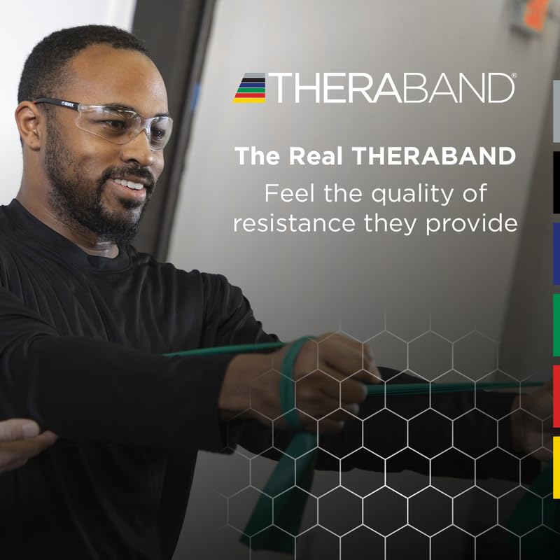 TheraBand-20030 Resistance Bands, 6 Yard Roll Professional Latex Elastic Band For Upper Body, Lower Body, & Core Exercise,...