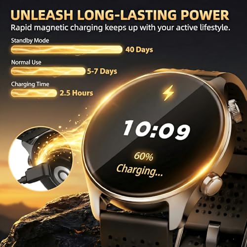 Zolovip GPS Smart Watch for Men Women (Answer/Make Call), 1.43" AMOLED Round Display, Built-in GPS, 3ATM Waterproof, Heart...