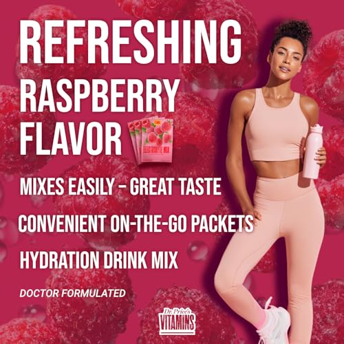 Dr. Price’s Electrolytes Hydration Powder Packets – Raspberry, 30 Packs | Sugar Free Electrolyte Drink Mix, 72+ Trace Mine...