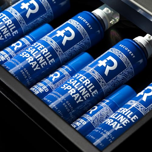 Recovery Aftercare Saline Piercing Aftercare Spray - Sterile Saline Solution for Ear, Belly & Nose Piercings - Removes Dir...